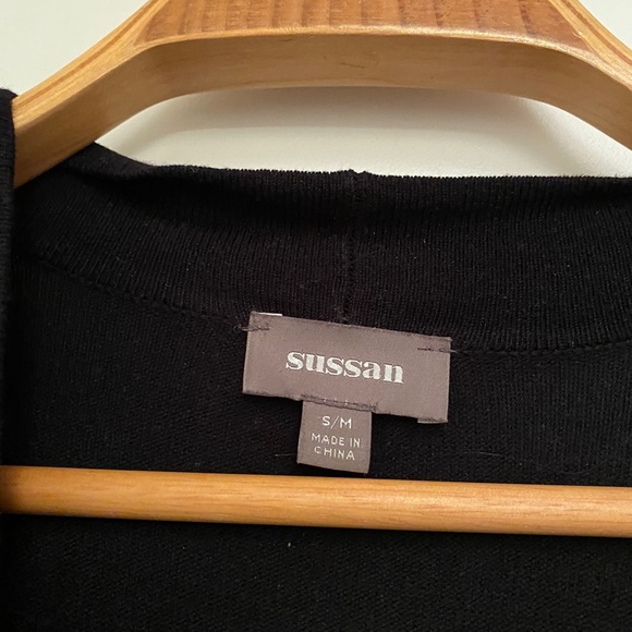 Sussan Size S/M Black Longline Cardigan - Picture 3 of 6